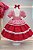 Vestido Infantil Junino Caipira Arraiá Vermelho Xadrez Laços - Imagem 6