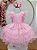 Vestido Infantil Rosa Claro Saia Babados e Glitter Daminhas - Imagem 5