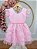 Vestido Infantil Rosa Claro Saia Babados e Glitter Daminhas - Imagem 4