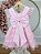 Vestido Infantil Rosa Claro Saia Babados e Glitter Daminhas - Imagem 1