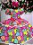 Vestido Infantil Junino Colorido Pink Quadrilha Festa Junina - Imagem 2