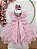Vestido Infantil Rose Saia com Babados e Glitter Daminhas - Imagem 3