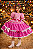 Vestido Infantil Junino Caipira Pink Xadrez Laços - Imagem 8