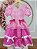 Vestido Infantil Junino Caipira Pink Xadrez Laços - Imagem 7