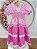 Vestido Infantil Junino Caipira Pink Xadrez Laços - Imagem 2