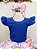 Vestido Infantil Azul Royal Lilo Stitch e Angel Festas Luxo - Imagem 2