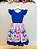Vestido Infantil Azul Royal Lilo Stitch e Angel Festas Luxo - Imagem 4