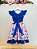 Vestido Infantil Azul Royal Lilo Stitch e Angel Festas Luxo - Imagem 5
