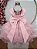 Vestido Infantil Nude Saia Babados e Glitter Daminha - Imagem 2