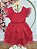 Vestido Infantil Vermelho Saia com Babados e Glitter Festas - Imagem 4