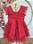 Vestido Infantil Vermelho Saia com Babados e Glitter Festas - Imagem 5