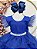 Vestido Infantil Azul Royal Saia com Babados e Glitter Festas - Imagem 2