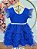 Vestido Infantil Azul Royal Saia com Babados e Glitter Festas - Imagem 4