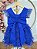 Vestido Infantil Azul Royal Saia com Babados e Glitter Festas - Imagem 5