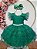 Vestido Infantil Verde Saia com Babados e Glitter Festas - Imagem 1
