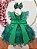 Vestido Infantil Verde Saia com Babados e Glitter Festas - Imagem 3