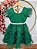 Vestido Infantil Verde Saia com Babados e Glitter Festas - Imagem 4