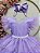 Vestido Infantil Lilás Saia Babados e Glitter Festas - Imagem 2