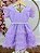 Vestido Infantil Lilás Saia Babados e Glitter Festas - Imagem 3