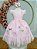 Vestido Infantil Rosa Claro Jardim Encantado Apliques Festas - Imagem 1