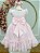 Vestido Infantil Rosa Claro Jardim Encantado Apliques Festas - Imagem 2