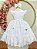 Vestido Infantil Branco Jardim Encantado Apliques Festas - Imagem 1