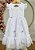 Vestido Infantil Branco Jardim Encantado Apliques Festas - Imagem 3