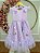 Vestido Infantil Lilás Jardim Encantado Apliques Festas - Imagem 3