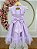 Vestido Infantil Lilás Jardim Encantado Apliques Festas - Imagem 4