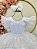 Vestido Infantil Branco Saia com Babados e Glitter Festas - Imagem 2