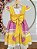 Vestido Infantil Junino Arraiá Amarelo Colorido Luxo Festas - Imagem 8