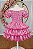 Vestido Adulto Junino Arraiá Festas Pink Xadrez - Imagem 3