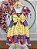 Vestido Infantil Junino Caipira Xadrez Colorido Coração Luxo - Imagem 5