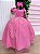Vestido Infantil Longo Diamante Rosa Chiclete - Imagem 4