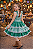 Vestido Infantil de Alça Junino Arraiá Festas Verde Xadrez - Imagem 7