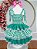 Vestido Infantil de Alça Junino Arraiá Festas Verde Xadrez - Imagem 9