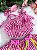Conjunto Junino Infantil Luxo Charme do Arraiá Rosa - Imagem 3
