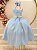 Vestido Infantil Longo Azul Luxo Formaturas Daminhas - Imagem 1