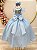 Vestido Infantil Longo Azul Luxo Formaturas Daminhas - Imagem 9