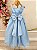 Vestido Infantil Longo Azul Luxo Formaturas Daminhas - Imagem 11