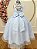 Vestido Infantil Longo Azul Luxo Formaturas Daminhas - Imagem 15