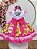 Vestido Infantil Junino Festas Pink Girassol Colorido - Imagem 3