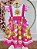 Vestido Infantil Junino Festas Pink Girassol Colorido - Imagem 4