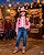 Jaqueta Blogueirinha Boiadeira Rosa Country Menina - Imagem 2