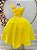 Vestido Infantil Longo Amarelo Luxo Daminhas Formaturas - Imagem 1