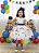 Vestido Infantil Branco Aquarela Formaturas ABC Festas - Imagem 1