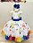 Vestido Infantil Branco Aquarela Formaturas ABC Festas - Imagem 2