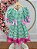 Vestido Infantil Junino Arraiá Caipira Xadrez Verde Florido - Imagem 6