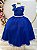 Vestido Infantil Longo Azul Royal Luxo Daminhas Formaturas - Imagem 1