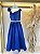 Vestido Infantil Longo Azul Royal Luxo Daminhas Formaturas - Imagem 4